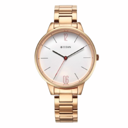 Titan Quartz 2648WM03 Analog White Dial Watch for Women